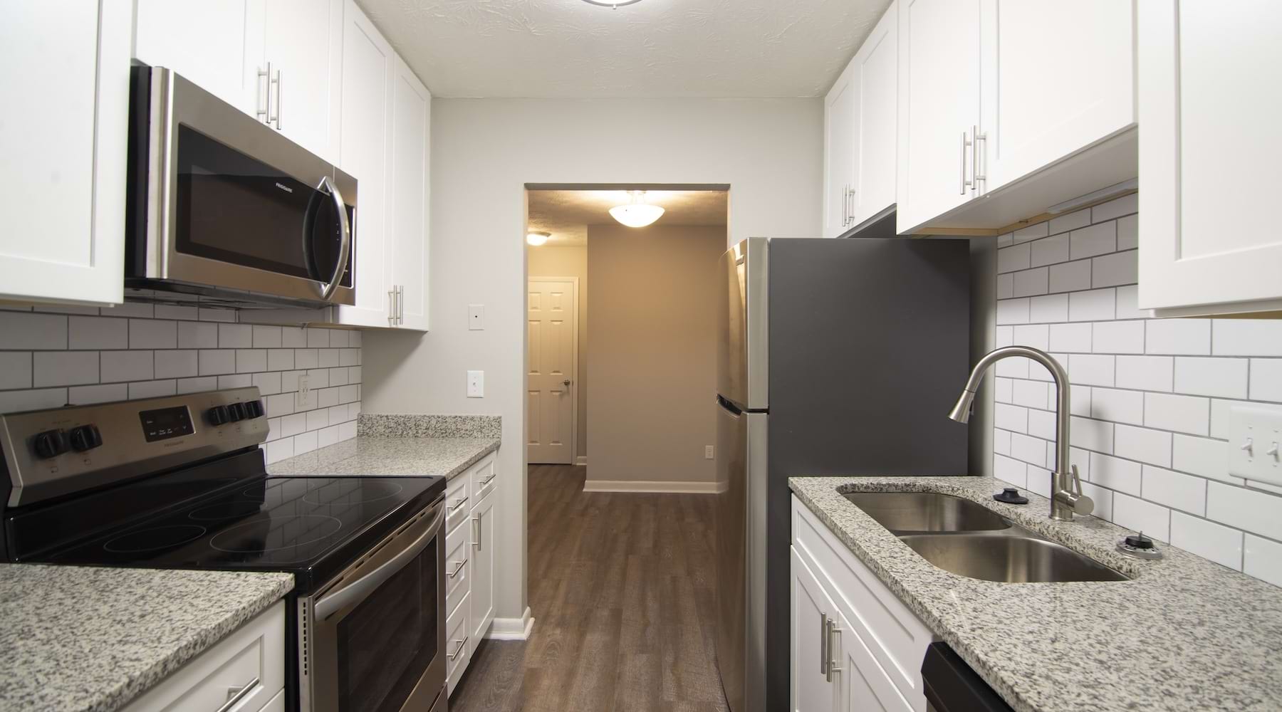Well-lit kitchen with ample counter space
